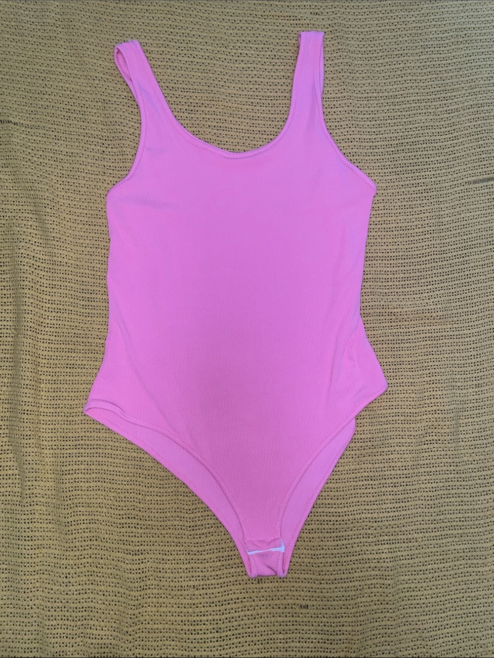 Women’s Bubblegum Pink Ribbed Never Worn Tank Bodysuit XXL